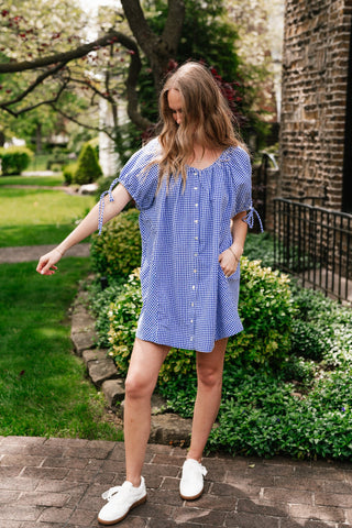 That Girl Gingham Short Sleeve Dress