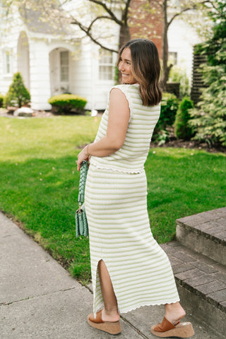Sunset Stroll Crochet Striped Set