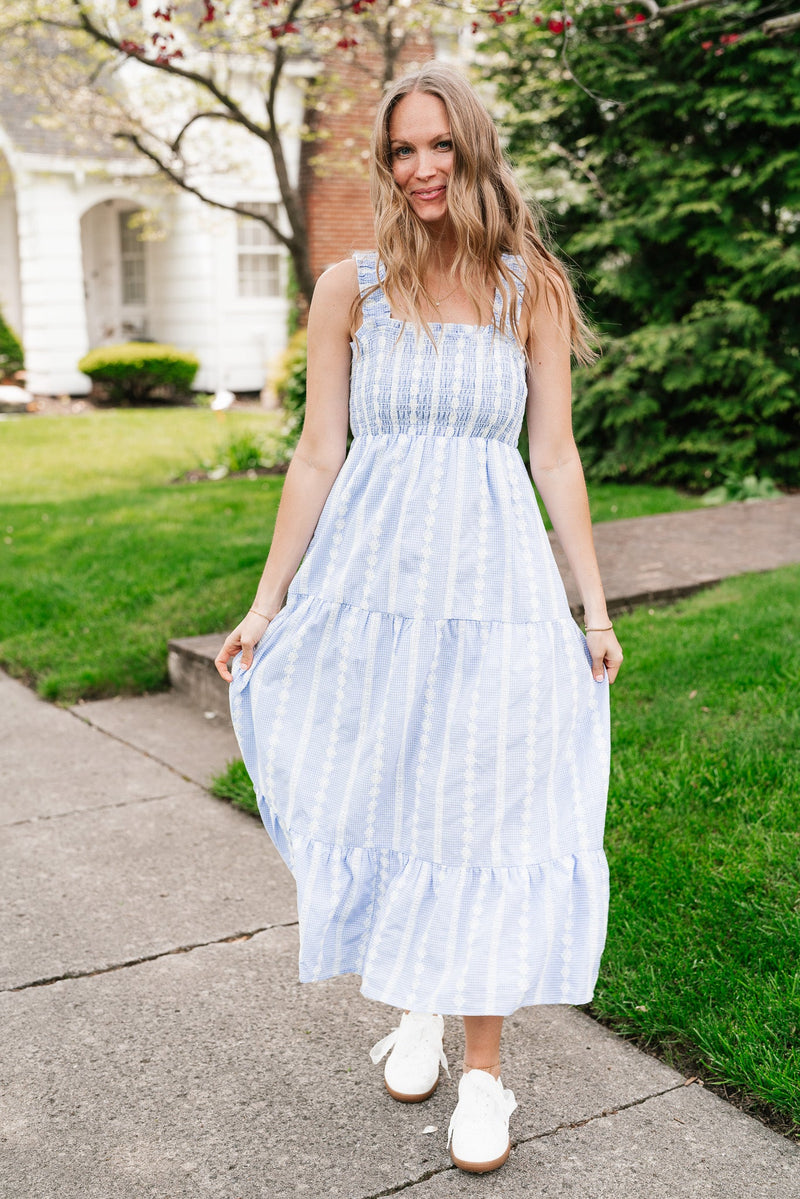 Pure Joy Tiered Midi Dress