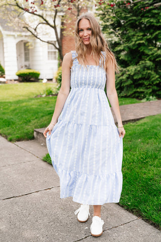 Pure Joy Tiered Midi Dress