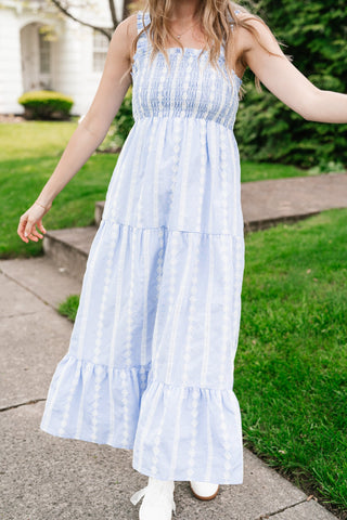Pure Joy Tiered Midi Dress