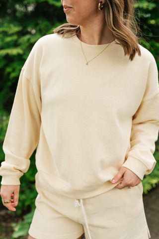 Sunny Side Ribbed Drawstring Set - Top