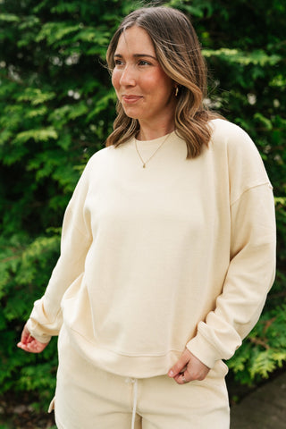 Sunny Side Ribbed Drawstring Set - Top