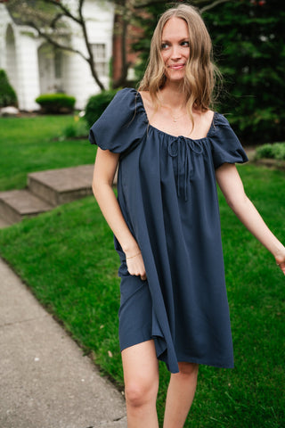 Always Right Puff Sleeve Mini Dress