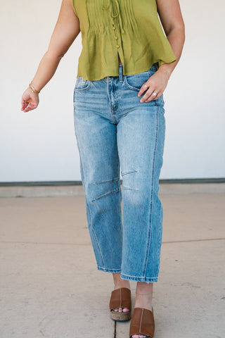 Vervet Bella High Rise Dart Barrel Leg Jeans