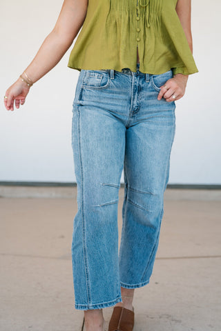 Vervet Bella High Rise Dart Barrel Leg Jeans