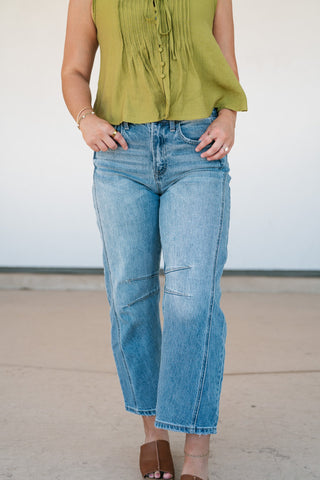 Vervet Bella High Rise Dart Barrel Leg Jeans
