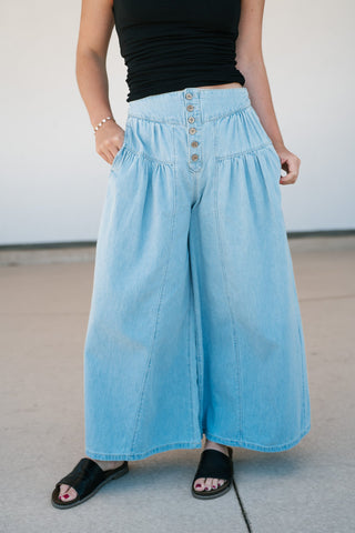 Risen Alyce Ruffle Wide Leg Pant