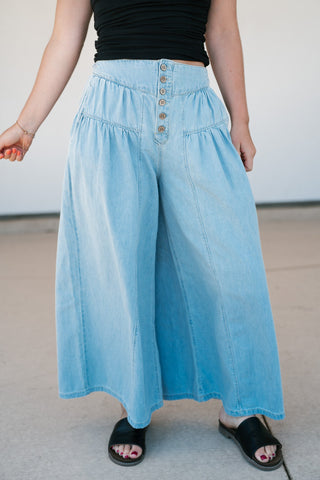 Risen Alyce Ruffle Wide Leg Pant
