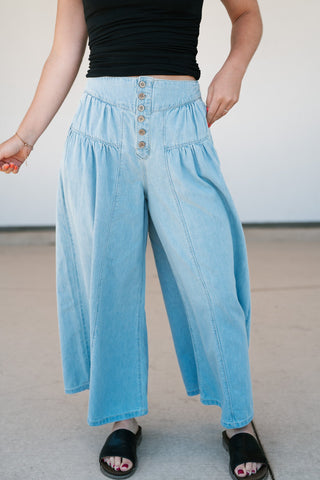 Risen Alyce Ruffle Wide Leg Pant