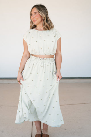 Sage & Petals Embroidered Set