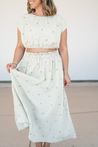 Sage & Petals Embroidered Set