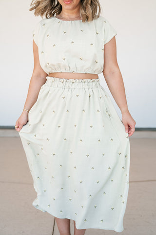 Sage & Petals Embroidered Set