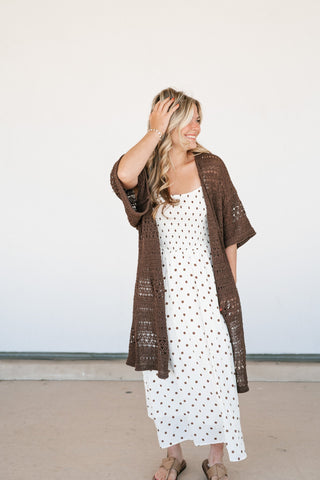 Mallory Open Knit Kimono