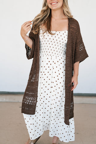 Mallory Open Knit Kimono