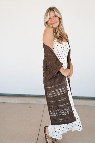 Mallory Open Knit Kimono