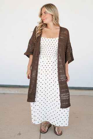 Mallory Open Knit Kimono