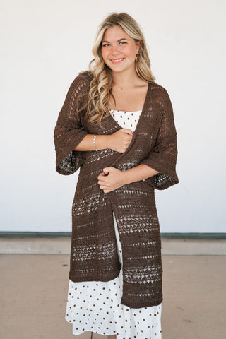 Mallory Open Knit Kimono