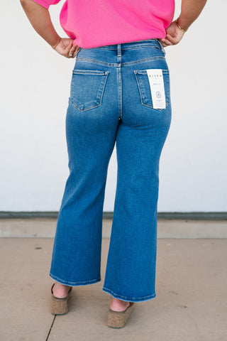 Risen Eliana High Rise-Crop Wide Jean