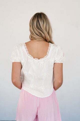Blooming Grace Embroidered Top