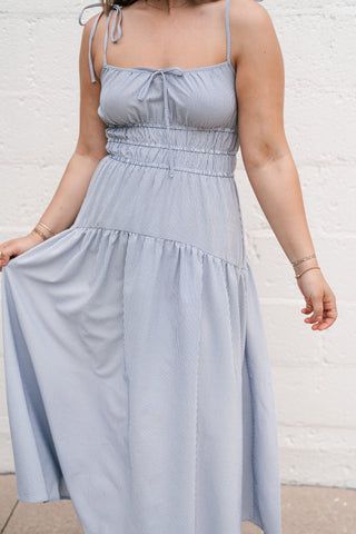 The Hamptons Pinstripe Midi Dress