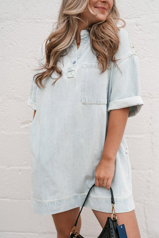 Risen Parker Denim Shirt Dress