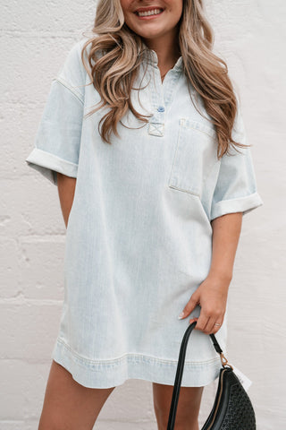 Risen Parker Denim Shirt Dress