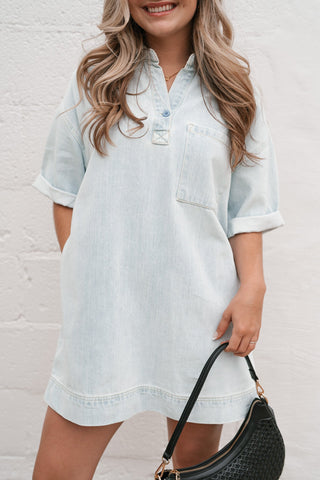 Risen Parker Denim Shirt Dress