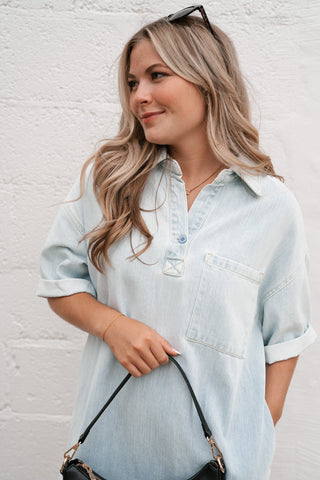 Risen Parker Denim Shirt Dress