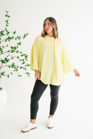 Forever Ideal Ribbed Top - Soft Yellow