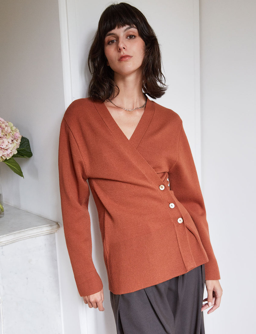 Lou Asymmetric Knit Top