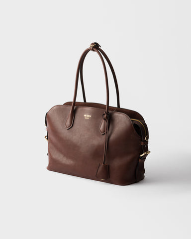 Large leather tote bag