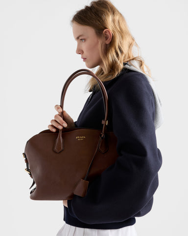 Large leather tote bag