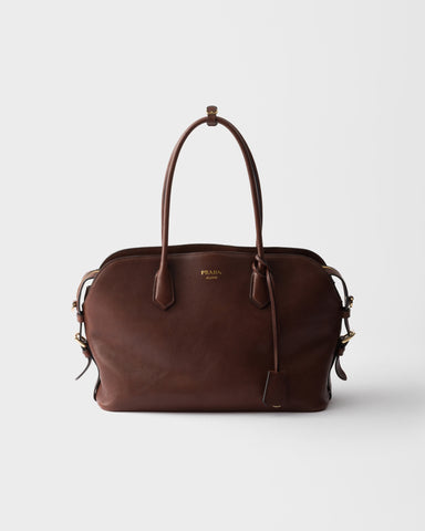 Large leather tote bag