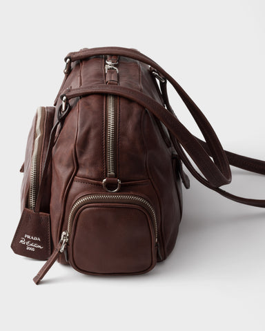Medium leather top-handle bag