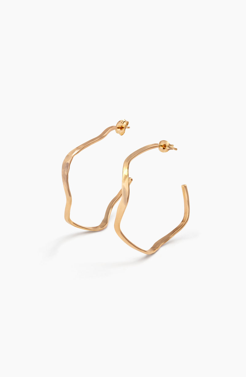 ABLE Olivia Wavy Hoops