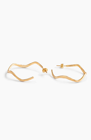 ABLE Olivia Wavy Hoops