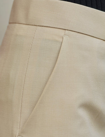 Tan Straight Suit Trousers