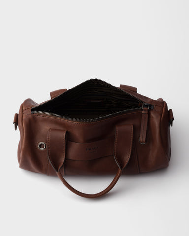 Prada Route medium leather tote bag