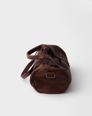 Prada Route medium leather tote bag