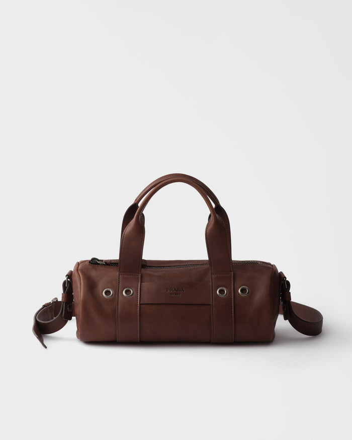 Prada Route medium leather tote bag