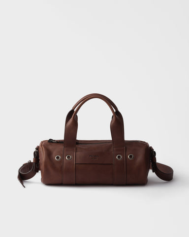 Prada Route medium leather tote bag