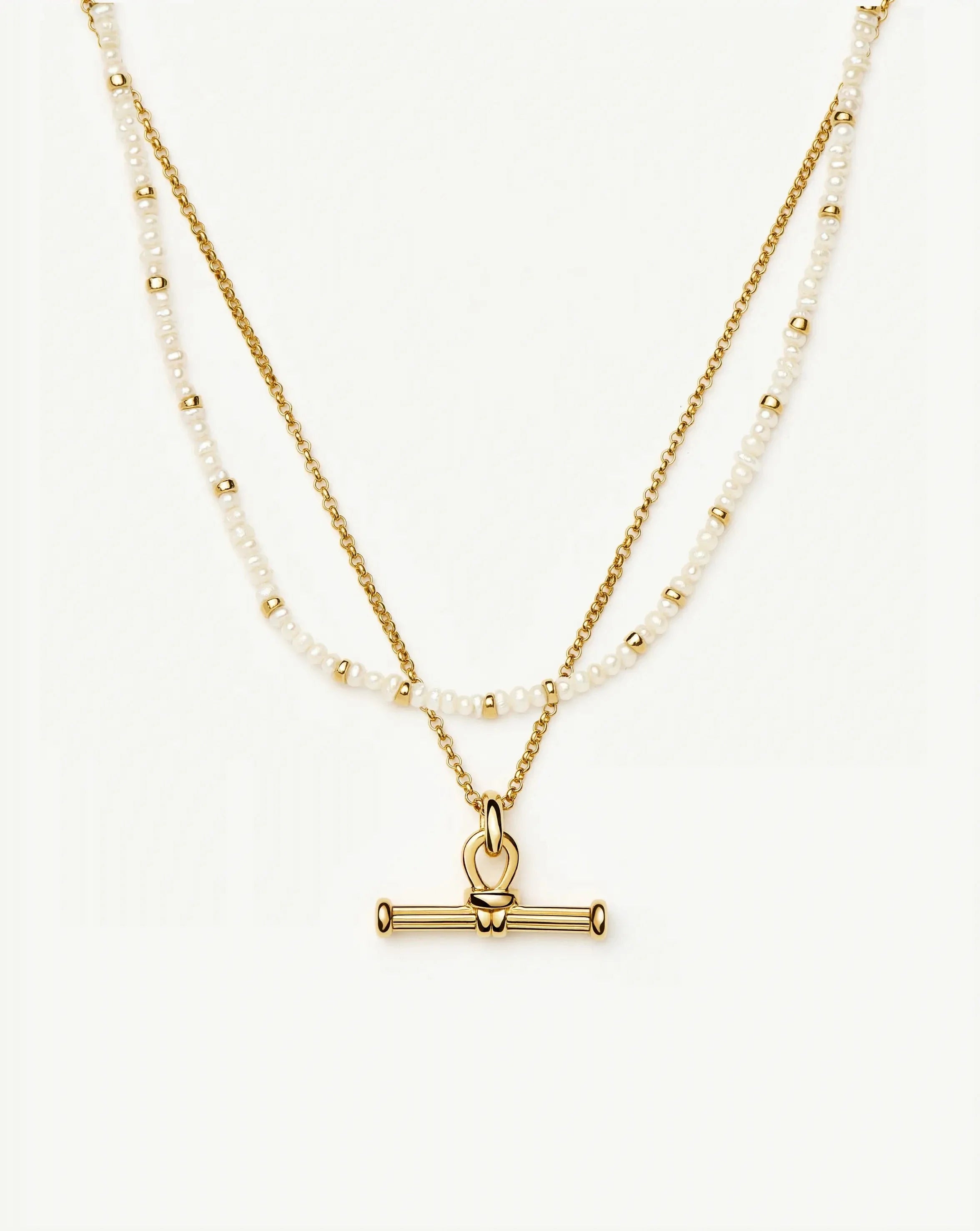 The Andy Everyday Pearl Set | 18ct Gold Plated, Pearl
