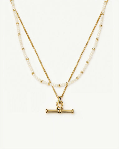 The Andy Everyday Pearl Set | 18ct Gold Plated, Pearl