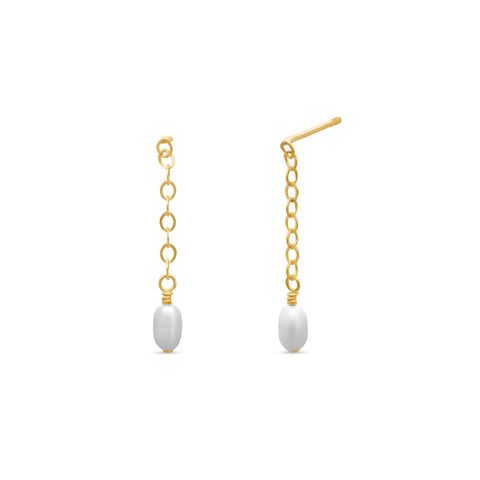 ABLE Lila Short Pearl Drop Earrings