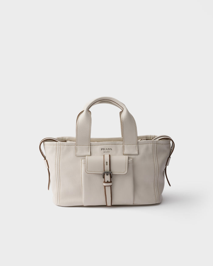 Prada Route medium leather tote bag