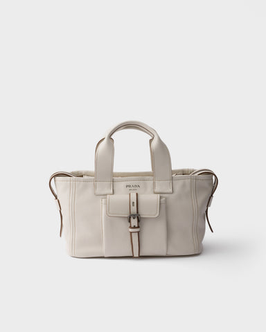 Prada Route medium leather tote bag