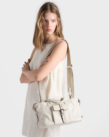 Prada Route medium leather tote bag