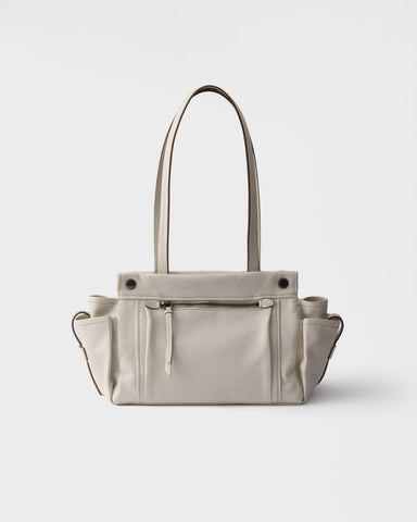 Prada Route medium leather tote bag