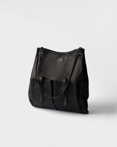 Prada Route large leather bag